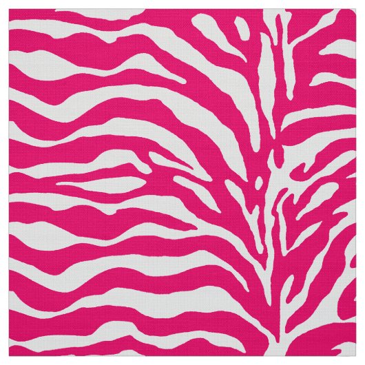 Wild Animal Print, Zebra in Fuchsia Pink und Weiß Stoff (Muster)