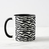 Wild Animal Print, Zebra in Schwarz und Weiß Tasse (Links)