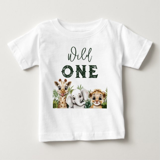 Wild Animal Safari Baby T-shirt (Vorderseite)