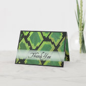 Wild Animal Snake Vielen Dank Dankeskarte (Vorderseite)