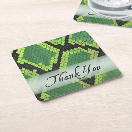 Wild Animal Snake Vielen Dank Rechteckiger Pappuntersetzer (angewinkelt)