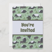 Wild Animal Tapirs Geburtstagsparty Einladung (Vorderseite)