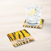 Wild Animal Tiger Strip Vielen Dank Rechteckiger Pappuntersetzer (Vor Ort)