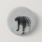 Wild Animal White Tiger Button (Vorderseite)