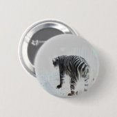 Wild Animal White Tiger Button (Vorne & Hinten)