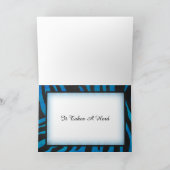 Wild Animal Zebra Vielen Dank Dankeskarte (Innenseite)