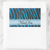 Wild Animal Zebra Vielen Dank Rechteckiger Aufkleber (Tasche)