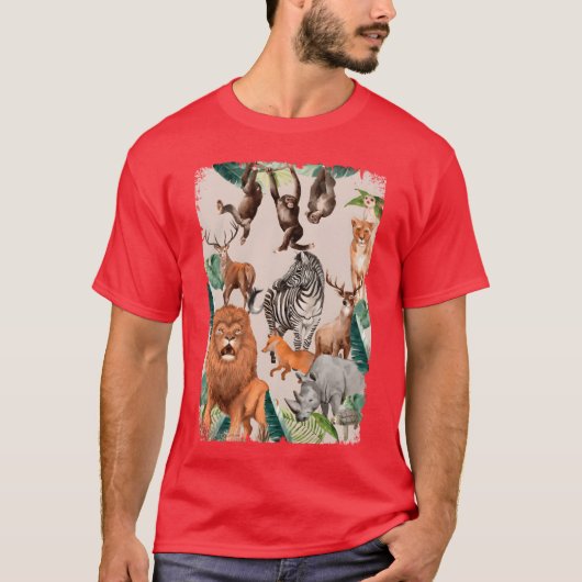 Wild Animals Boys Girls friend T-Shirt (Vorderseite)