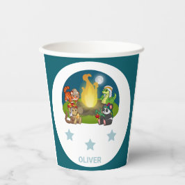 Wild Animals Jungle Camping Birthday Party Kids Pappbecher