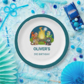 Wild Animals Jungle Night Camping Birthday Party  Pappteller (Party)