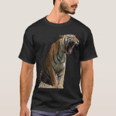 Wild Animals Nature Roaring Tiger Shirt (Vorderseite)
