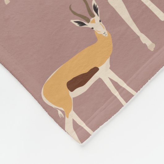 Wild Antelope Animal Pattern Fleecedecke (Ecke)