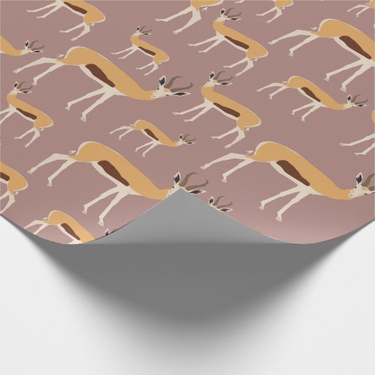 Wild Antelope Animal Pattern Geschenkpapier (Ecke)
