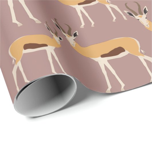 Wild Antelope Animal Pattern Geschenkpapier (Rolleneckpunkt)