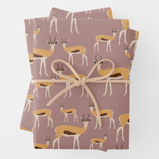 Wild Antelope Animal Pattern Geschenkpapier Set (Beispiel)
