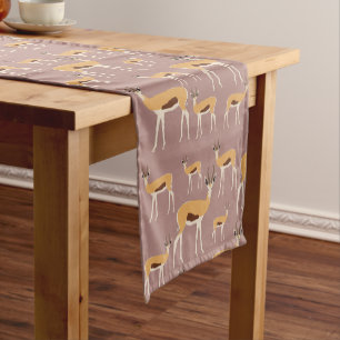 Wild Antelope Animal Pattern Kurzer Tischläufer