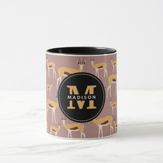 Wild Antelope Animal Pattern Tasse (Zentrum)