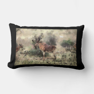 Wild Antelope Beautiful Abstrakt Painted Animal Lendenkissen