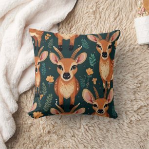 Wild Antelope Brown Pattern Kissen