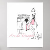Wild Apple | Arc De Triomphe - Girly Sketch Poster (Vorne)