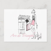 Wild Apple | Arc De Triomphe - Girly Sketch Postkarte (Vorderseite)