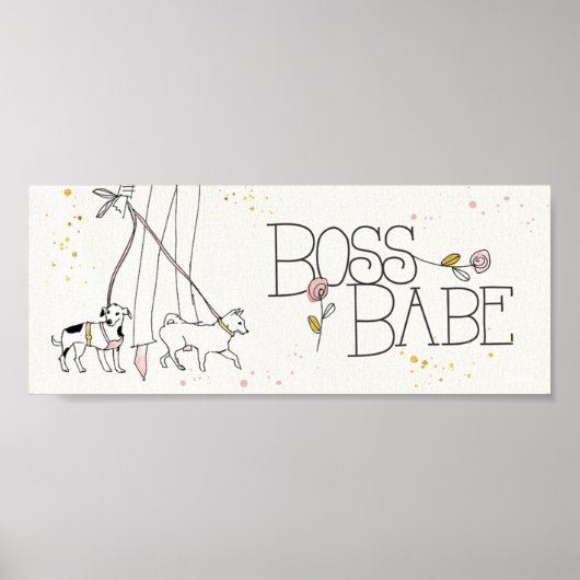 Wild Apple | Boss Babe - Moderne Sketch Poster (Vorne)