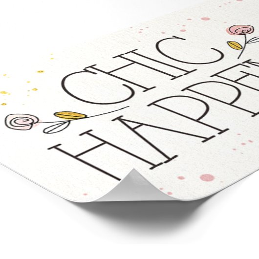 Wild Apple | Chic Happens - Modezitat Poster (Ecke)