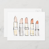 Wild Apple | Colorful Modern Lipstick Sketch Postkarte (Vorne/Hinten)
