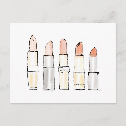 Wild Apple | Colorful Modern Lipstick Sketch Postkarte (Vorderseite)