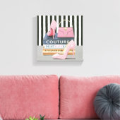 Wild Apple | Couture Streifen - Schuhe und Beutel Leinwanddruck (Insitu (Wohnzimmer))