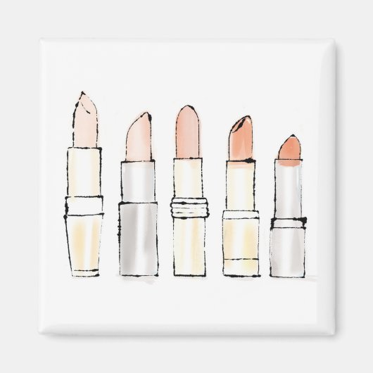 Wild Apple | Farbenfrohe moderne Lipstick-Sketch Magnet (Vorne)