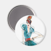 Wild Apple | Haute Couture Fashion Sketch Magnet (Vorderseite/Rückseite)