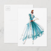 Wild Apple | Haute Couture Fashion Sketch Postkarte (Vorne/Hinten)