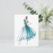 Wild Apple | Haute Couture Fashion Sketch Postkarte (Stehend Vorderseite)