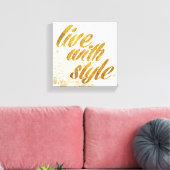 Wild Apple | Live with Style - Girl Quote Leinwanddruck (Insitu (Wohnzimmer))
