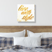 Wild Apple | Live with Style - Girl Quote Leinwanddruck (Insitu (Schlafzimmer))