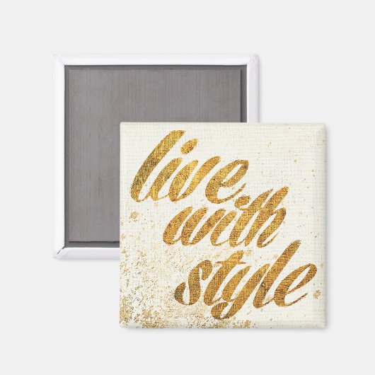 Wild Apple | Live with Style - Girl Quote Magnet (Vorderseite/Rückseite)