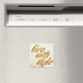 Wild Apple | Live with Style - Girl Quote Magnet (In Situ (Geschirrspüler))