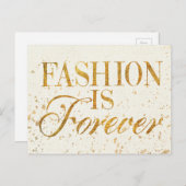 Wild Apple | Mode ist ewig - Zitat von Mädchen Postkarte (Vorne/Hinten)