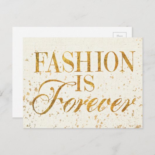 Wild Apple | Mode ist ewig - Zitat von Mädchen Postkarte (Vorne/Hinten)