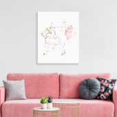 Wild Apple | Modern Pink Fashion Sketch Leinwanddruck (Insitu (Wohnzimmer))