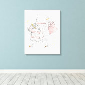 Wild Apple | Modern Pink Fashion Sketch Leinwanddruck (Insitu (Holzboden))