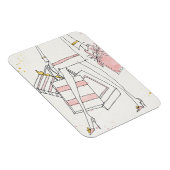 Wild Apple | Modern Pink Fashion Sketch Magnet (Rechte Seite)