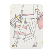 Wild Apple | Modern Pink Fashion Sketch Magnet (Vertikal)
