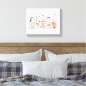 Wild Apple | Moderne rosa Nagelpolnische Skizze Leinwanddruck (Insitu (Schlafzimmer))