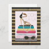 Wild Apple | Ooh La - Glamour Stiletto Postkarte (Vorne/Hinten)