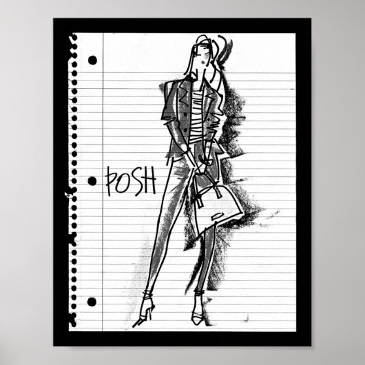 Wild Apple | Posh - Edgy Vintag Sketch Poster (Vorne)