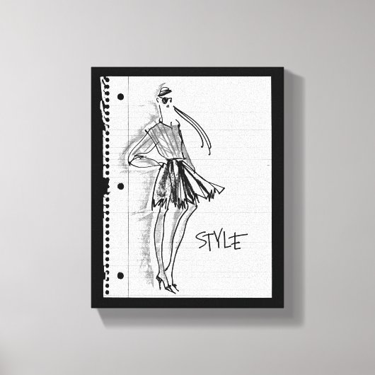 Wild Apple | Style Icon - Modern Sketch Leinwanddruck (Vorderseite)