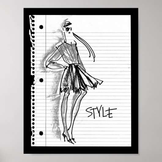 Wild Apple | Style Icon - Modern Sketch Poster (Vorne)