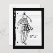 Wild Apple | Style Icon - Modern Sketch Postkarte (Vorne/Hinten)